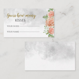 Cartão De Informações Imagine quantos beijos o jogo de noiva
