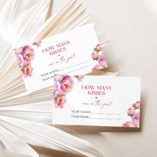 Cartão De Informações Imagine quantos beijos o jogo de noiva