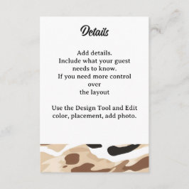 Cartão De Informações Impressão de fazenda de Casamento de