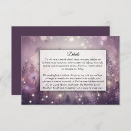 Cartão De Informações Incêndio de Starlit em Bloom