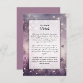 Cartão De Informações Incêndio de Starlit em Bloom