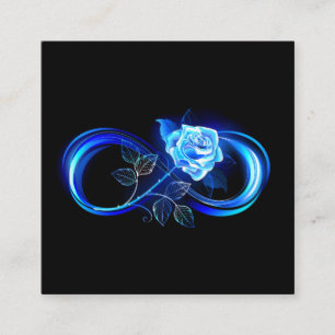 Cartão De Informações Infinidade brilhante com rosa azul
