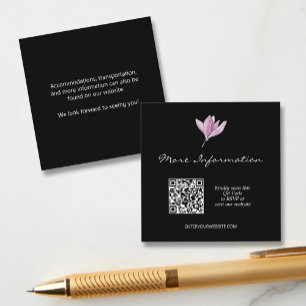 Cartão De Informações Informações Adicionais Floral Magnólia Casamento