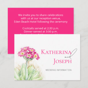 Cartão De Informações Informações de casamento da arte de primata alpina