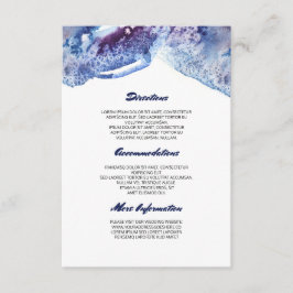 Cartão De Informações Informações de Casamento de Crystal Blue