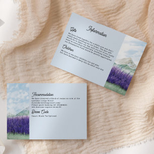 Cartão De Informações Informações de Casamento Mountain Lavender