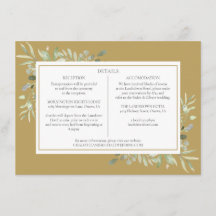Informações de Detalhes de Casamento com Verdejant