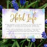 Cartão De Informações Informações do hotel Bat Mitzvah, cor d'água, cor<br><div class="desc">Tenha orgulho, alegria e mostre este marco do seu Bat Mitzvah favorito! Inclua esta espetacular, moderna e personalizada inserção para obter informações adicionais sobre o hotel para o seu evento, com folhas falsas em ouro cintilante e pontos brilhantes e script de tipografia contra um fundo de aquarela roxa suave. Personalize...</div>