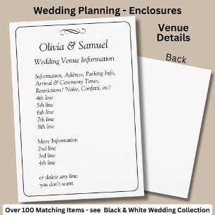 Cartão De Informações Informações do local de casamento - Rolagem infini