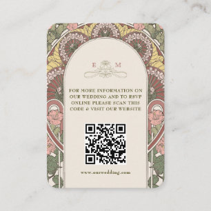 Cartão De Informações Informações do Site de Casamento com Código QR Art