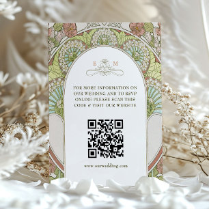 Cartão De Informações Informações do Site de Casamento com Código QR Art