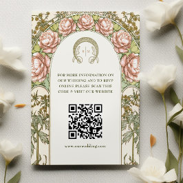 Cartão De Informações Informações do Site de Casamento com Código QR Art