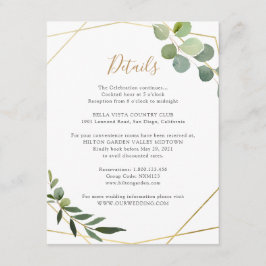 Cartão De Informações Informações e Detalhes da Eucalipto Verde Geométri