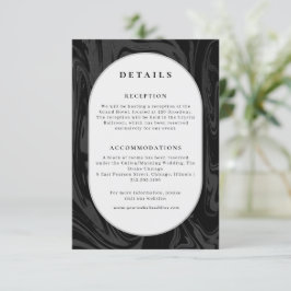 Cartão De Informações Informações modernas sobre casamento de mármore ne