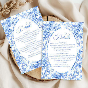 Cartão De Informações Informações para convidados de casamento com rosas