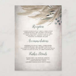 Cartão De Informações Informações Pormenores do Casamento Greenery de Pa