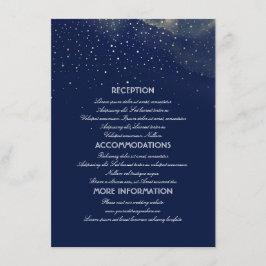 Cartão De Informações Informações sobre Casamento de Noite Estelar Doura