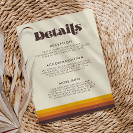 Cartão De Informações Informações sobre Convidado do Casamento vintage R