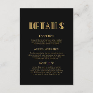 Cartão De Informações Informações sobre convidados de casamento do Vinta