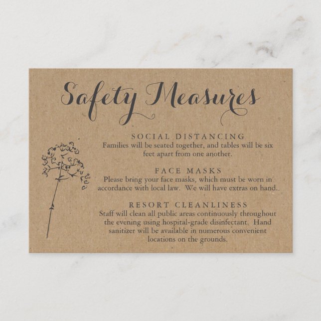 Cartão De Informações Informações sobre Máscara de Segurança Covid 19 e  (Frente)