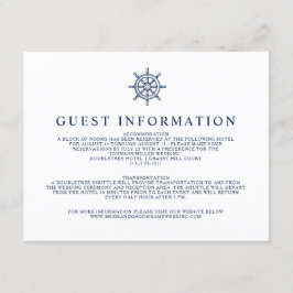 Cartão De Informações Informações sobre o convidado da roda náutica do n