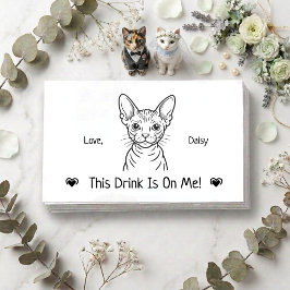 Cartão De Informações Ingresso de Bebida de Casamento de Gato Personaliz