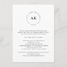 Iniciais de Casamento de Monograma Minimalista Mod