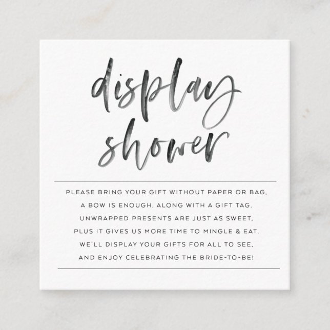 CARTÃO DE INFORMAÇÕES INSERIR CHÁ DE EXIBIÇÃO HORÁRIA FELIZ (Frente)