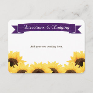 CARTÃO DE INFORMAÇÕES INSERIR ENCLOSURE RUSTIC SUNFLOWER