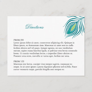 Cartão De Informações Inserir Pavão