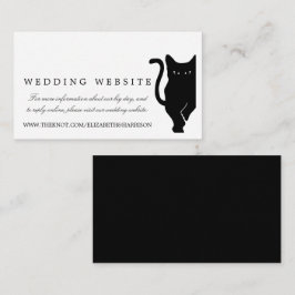 Cartão De Informações Inserir Site de Casamento de Gatos Negra Brancos M