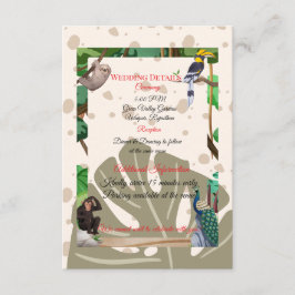 Cartão De Informações | Inserto de Cercado da Floresta Rústica