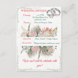 Cartão De Informações Inserto de Enclausuramento de Grama Pampas de Terr