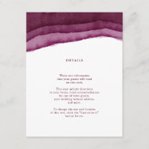 Inserto / Instruções de Casamento em Aquarela Burg