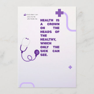 Cartão De Informações Inspirational Health Is A Crown Medical Quote Wall