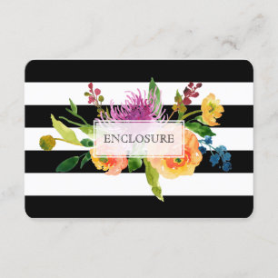 Cartão De Informações Instruções de PixDezines mitzvah/DIYstripes/floral