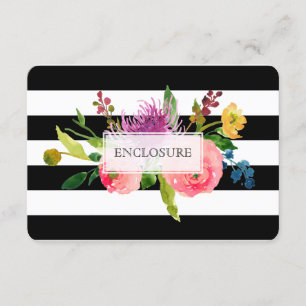 Cartão De Informações Instruções de PixDezines mitzvah/DIYstripes/floral