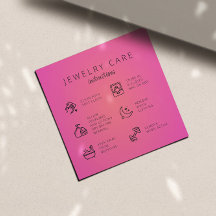 Instruções para tratamento de joias cor-de-rosa Ne