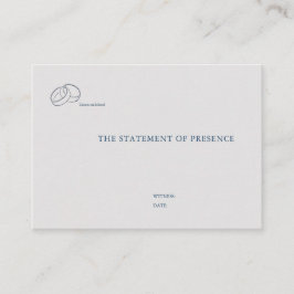 Cartão De Informações Interlocking Rings- Minimalist Wedding Enclosure