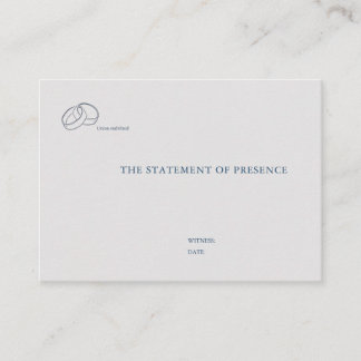 Cartão De Informações Interlocking Rings- Minimalist Wedding Enclosure