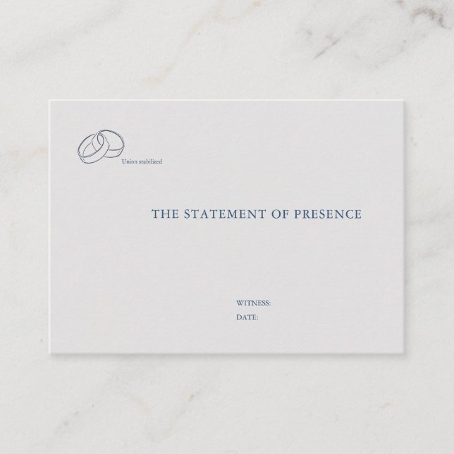 Cartão De Informações Interlocking Rings- Minimalist Wedding Enclosure (Frente)