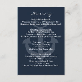 Cartão De Informações Intinerário Azul do Marinho âncora