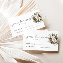 Cartão De Informações Inverno adivinha quantos beijos jogo de noiva