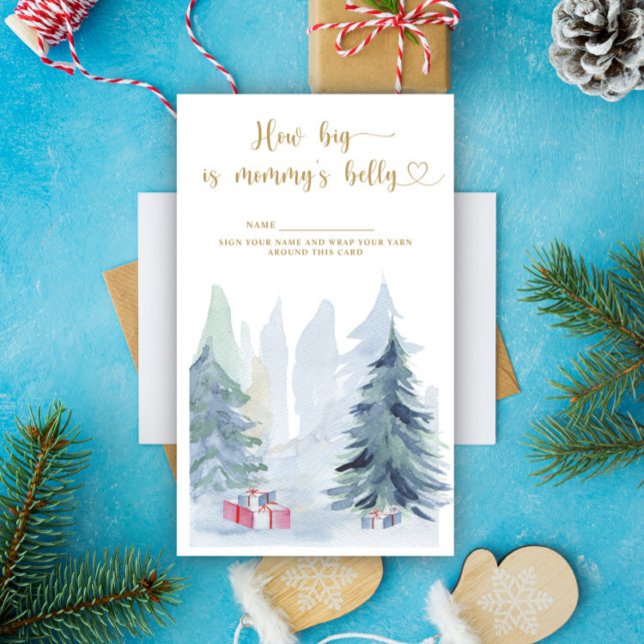 Cartão De Informações Inverno do tamanho da barriga de mamãe (Criador carregado)
