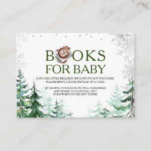 Cartão De Informações Inverno Está Frio Lá Fora Livros da Floresta para 