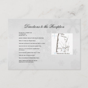 Cartão De Informações Inverno Wonderland Wedding Directions