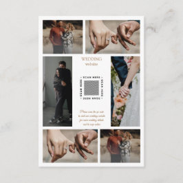 Cartão De Informações Invólucro de Casamento da Colagem de Fotos Elegant