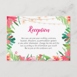 Cartão De Informações Invólucro de Casamento Floral das Luzes de Cordas 