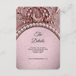 Cartão De Informações Invólucro de Detalhe de Flor Rosa