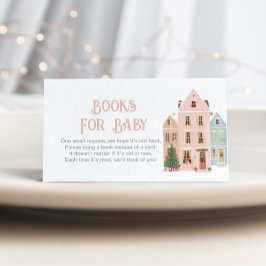 Cartão De Informações It takes a Village Pink Houses Books for baby 
